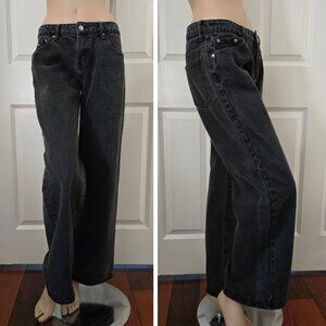 Edkited Wide Leg Jeans SZ M Black